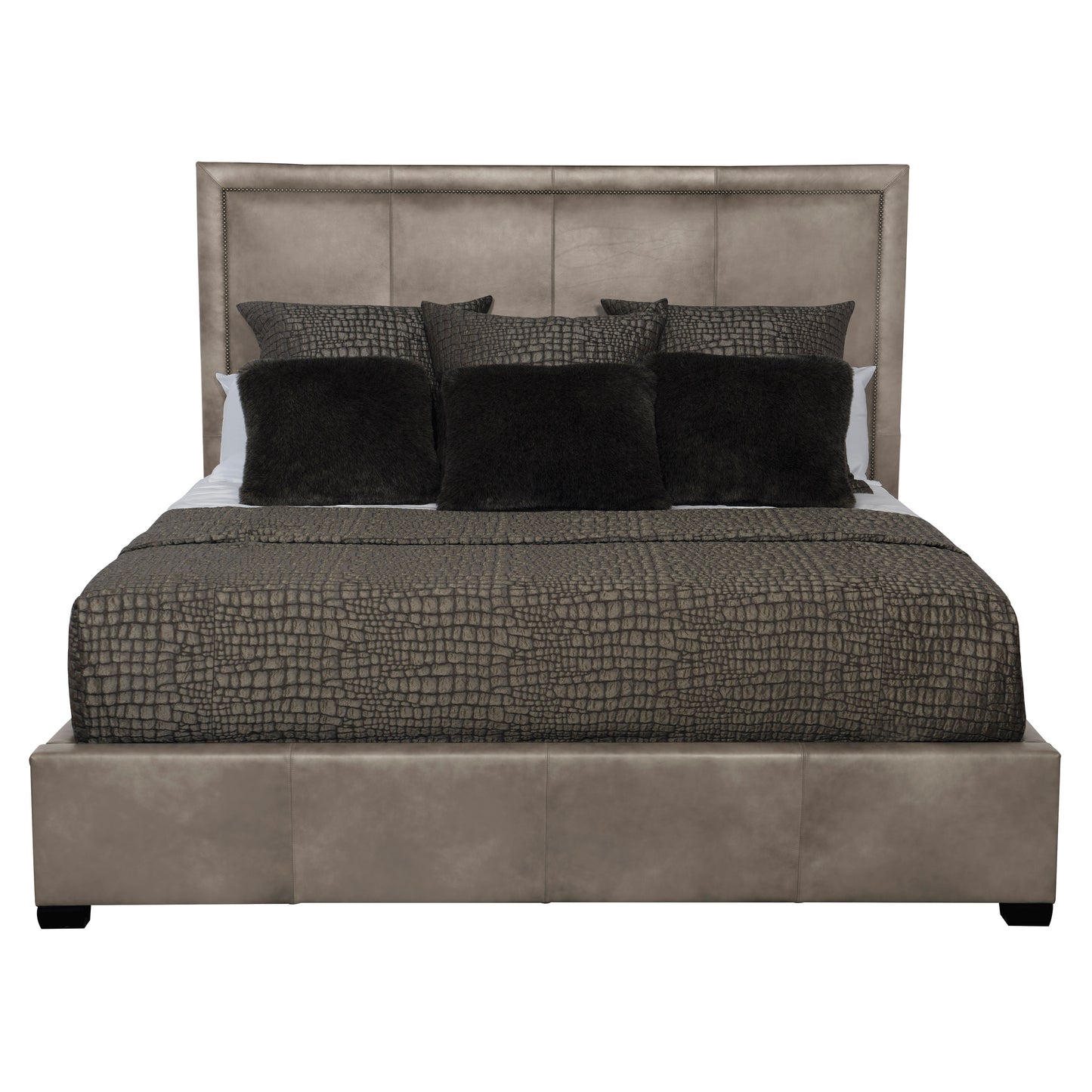 Morgan Leather Panel Bed