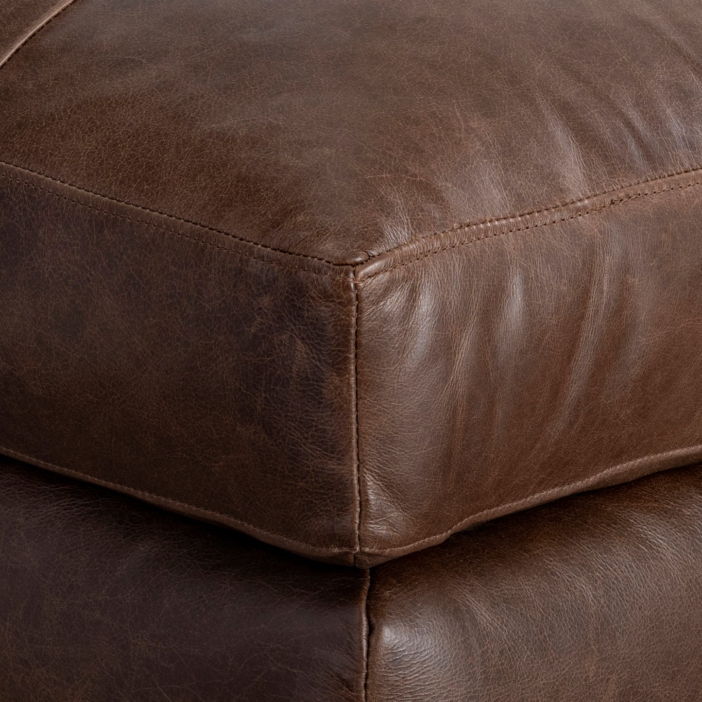 Nest Leather Ottoman