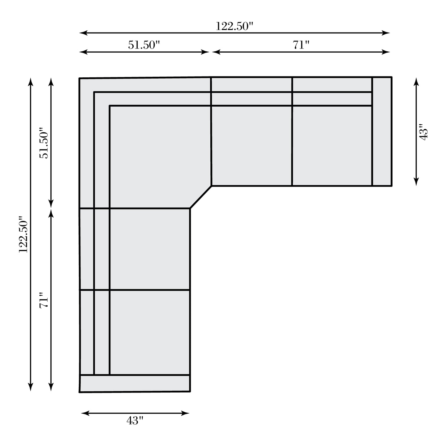 Lioni Leather Power Motion Sectional