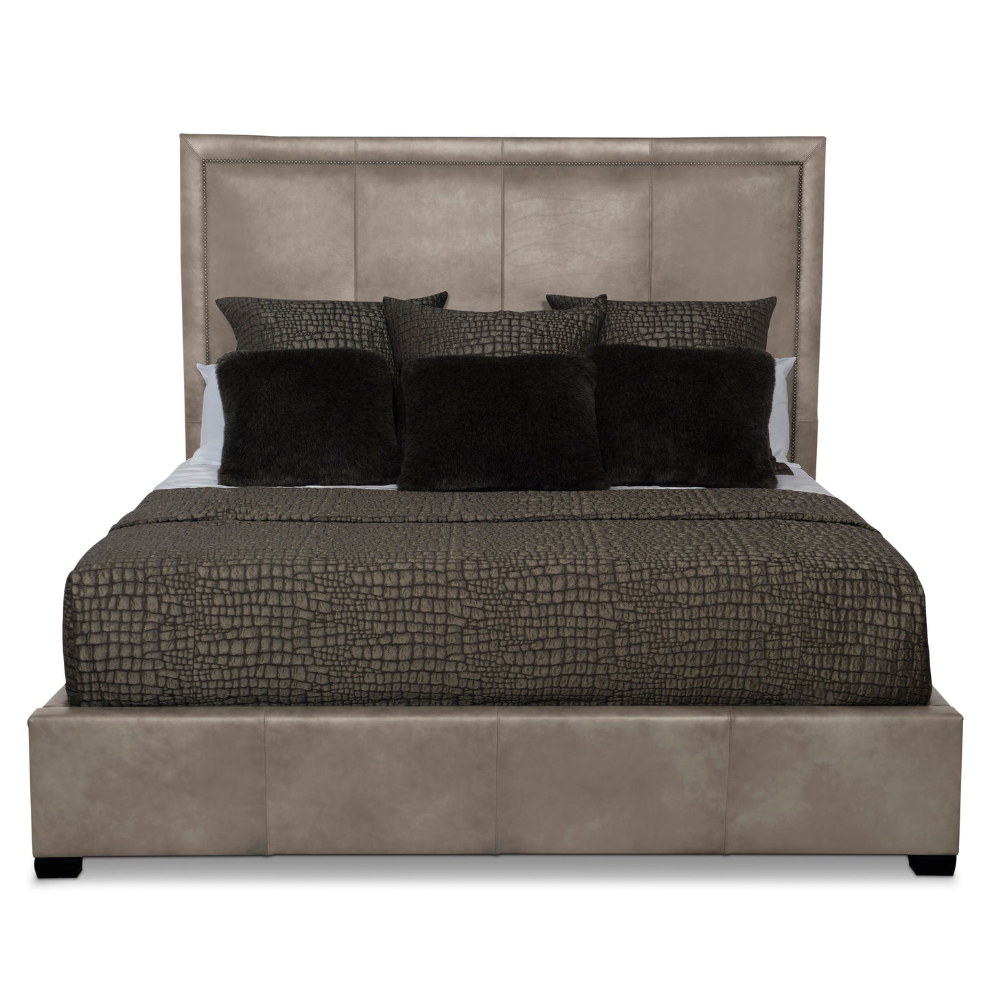 Morgan Leather Panel Bed