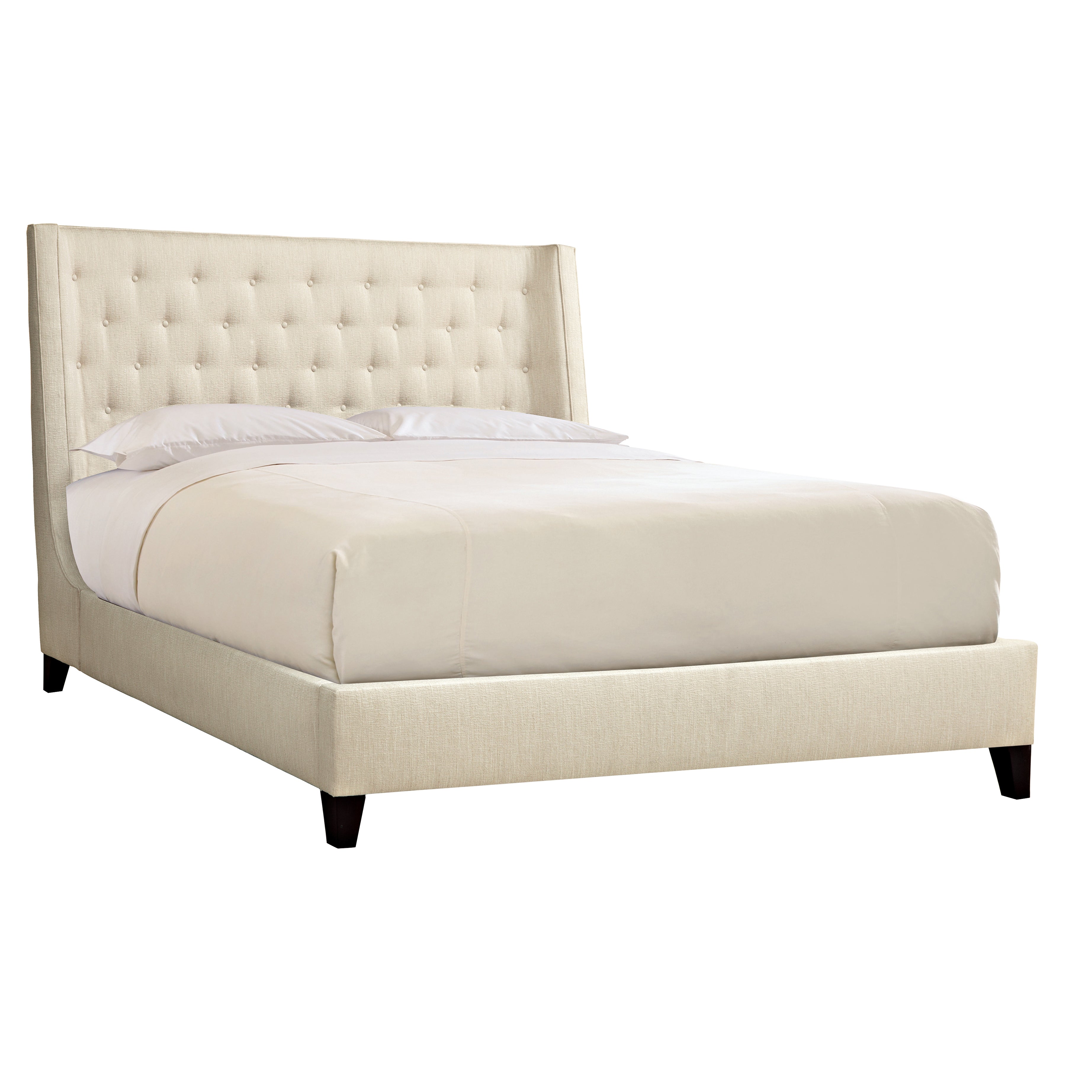Maxime King Shelter Bed with Button Panel Headboard