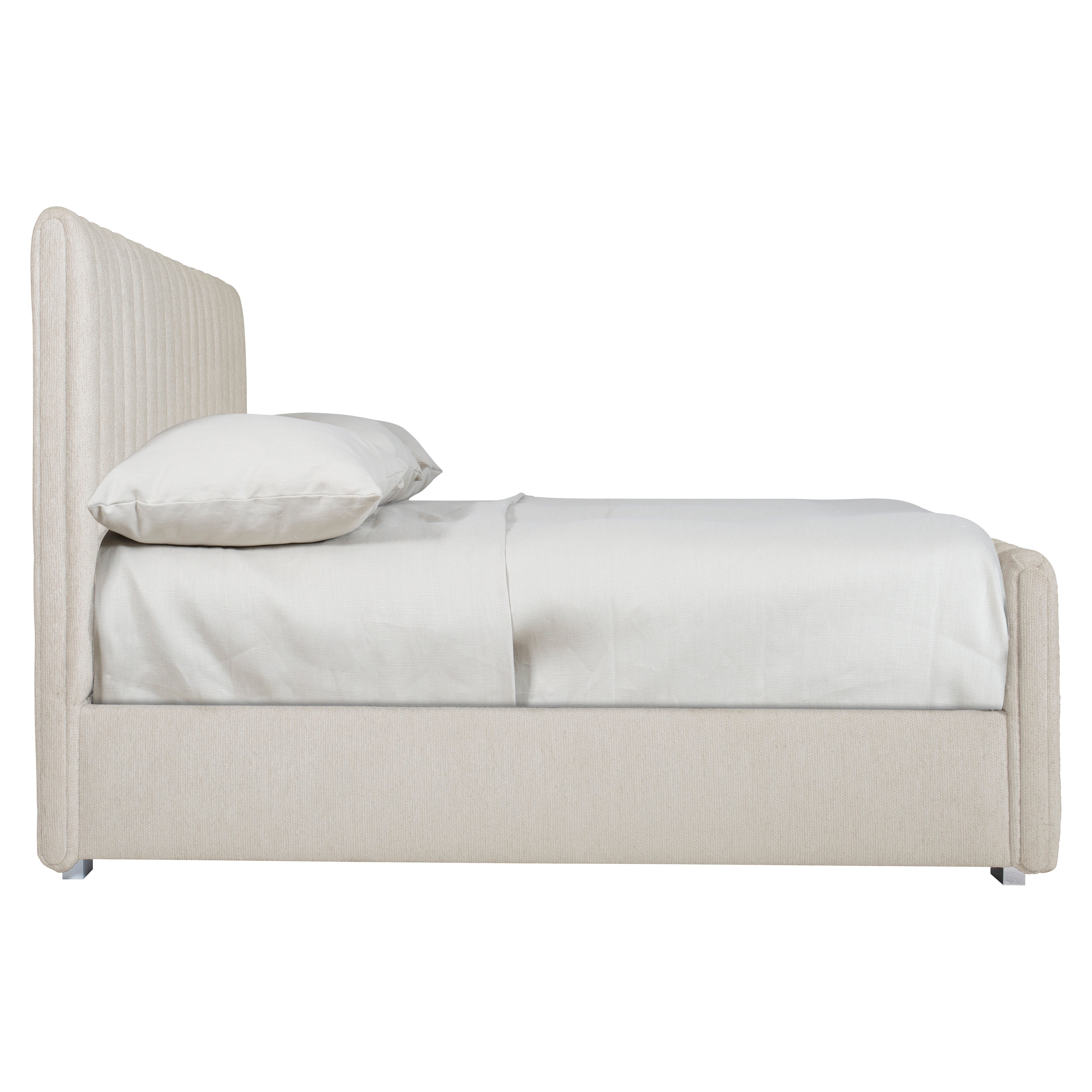 Silhouette Channel Upholstered King Panel Bed