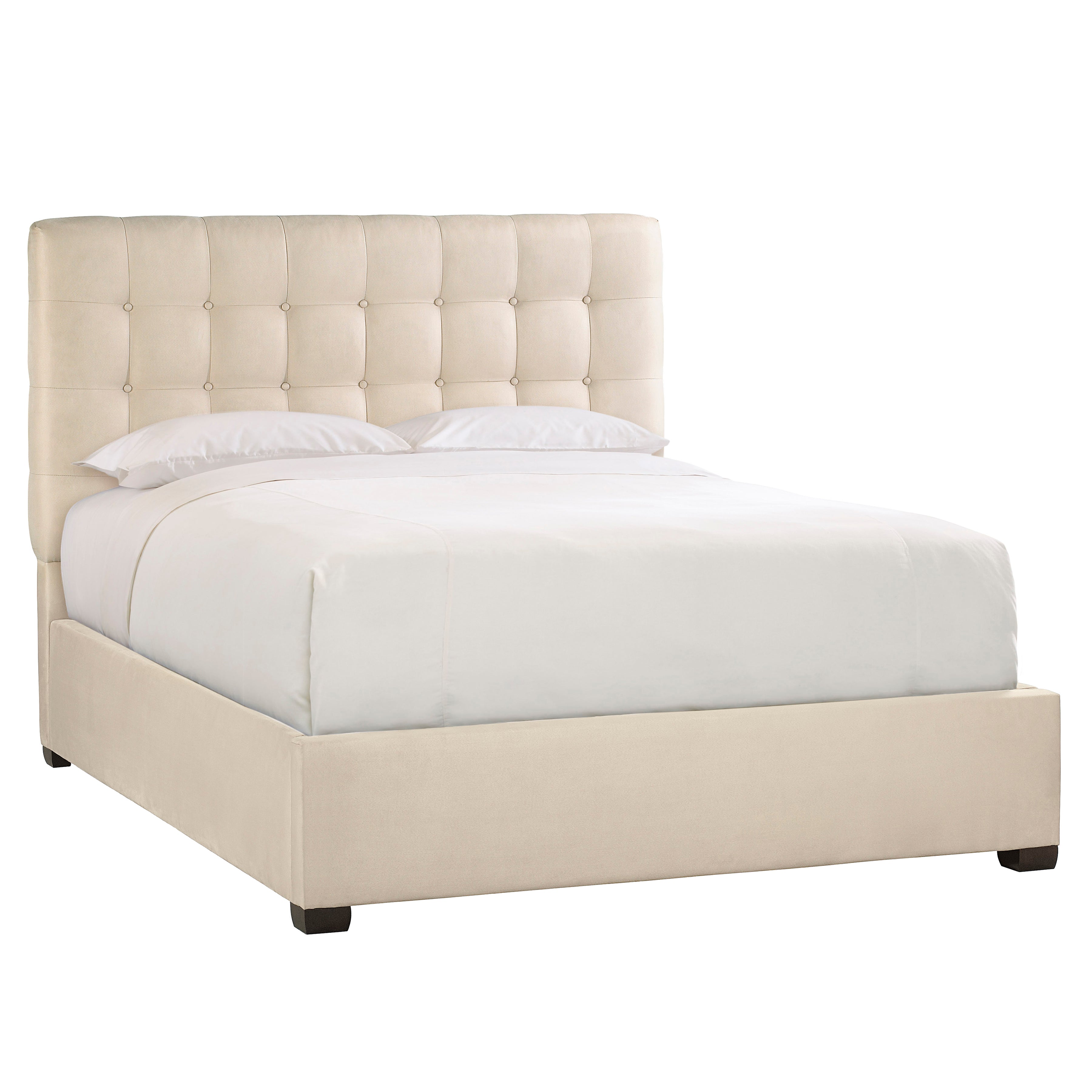 Avery Upholstered King Panel Bed in Cream