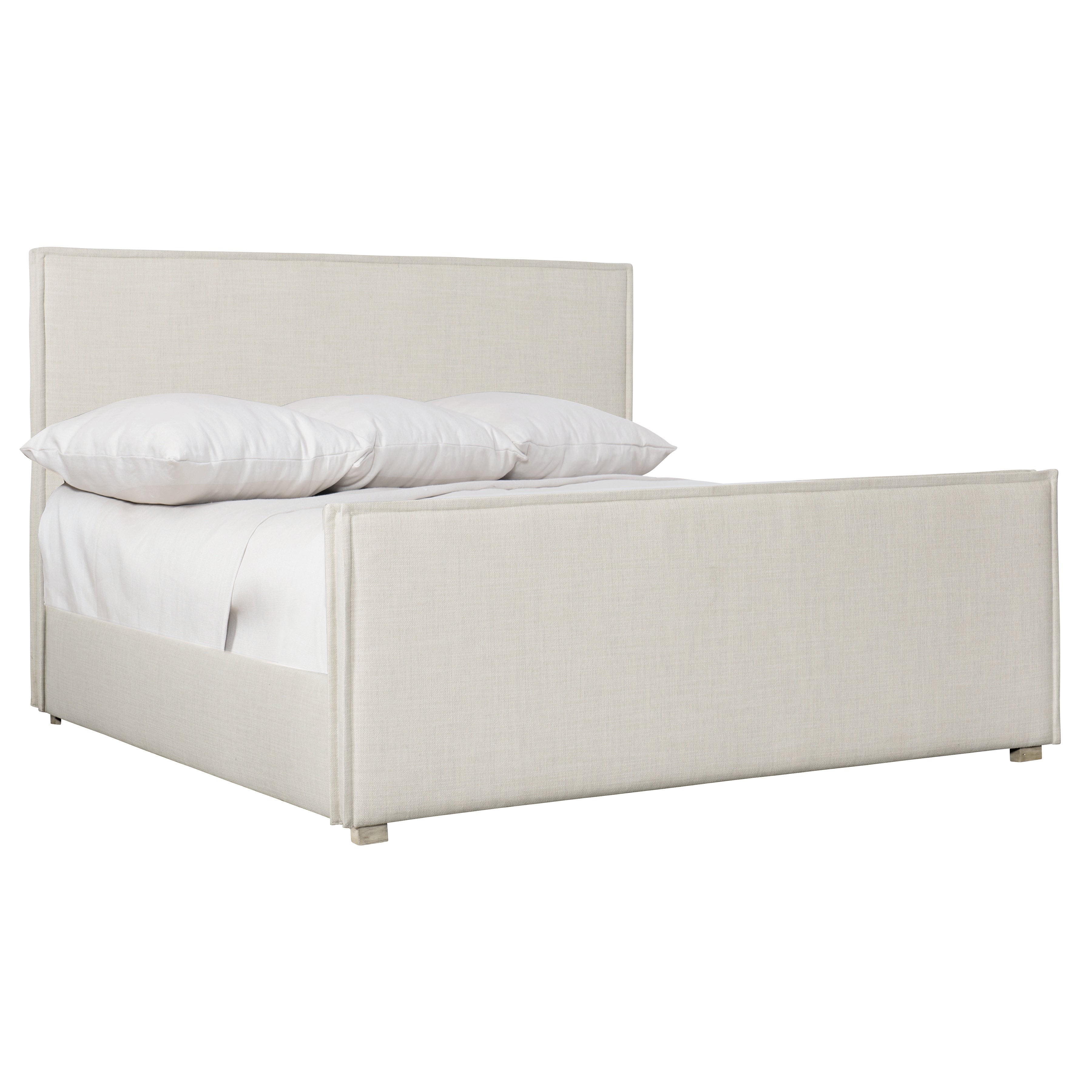 Sawyer King Panel Bed with Light Grey Upholstery