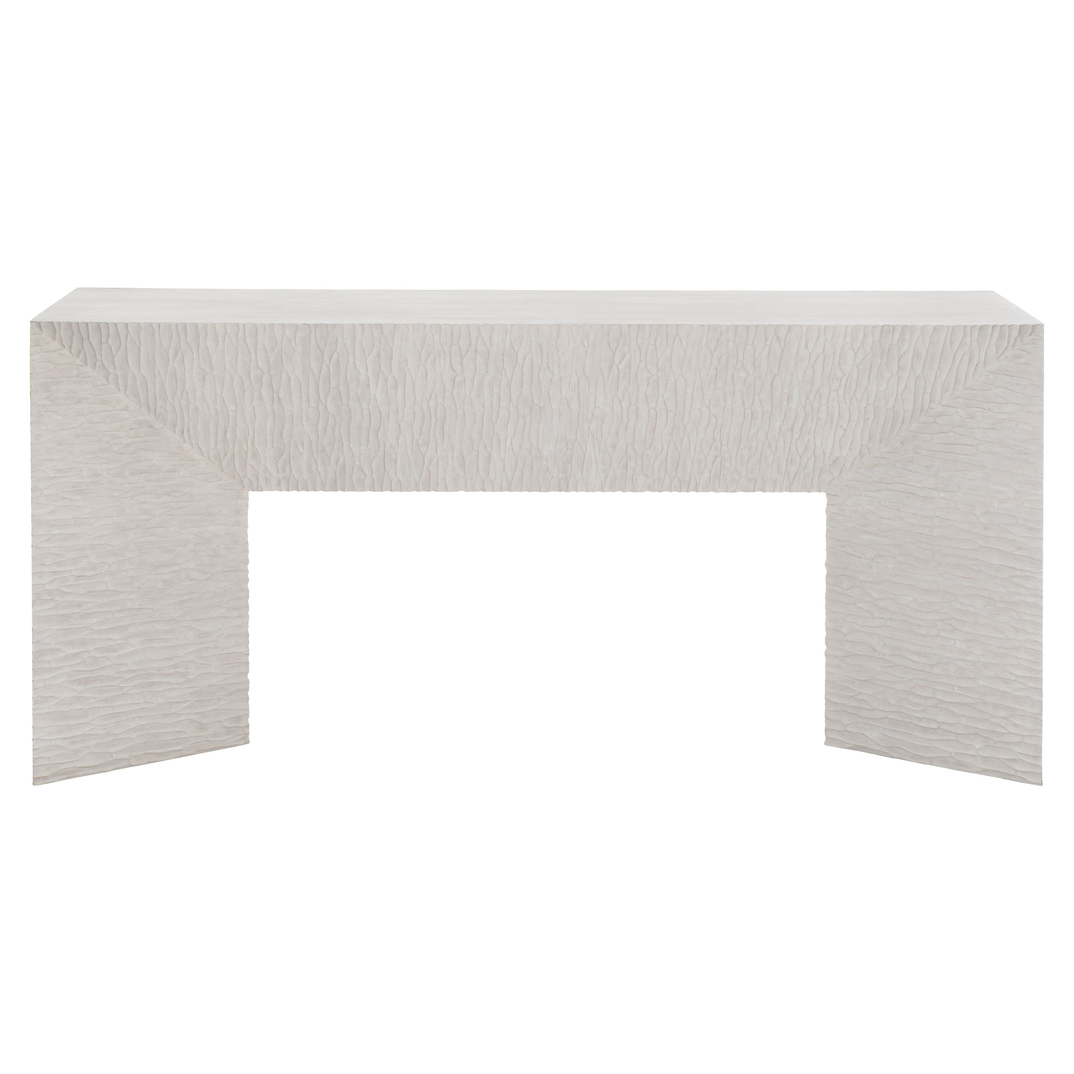 Solaria Console Table with 2 Wooden Pedestal Bases