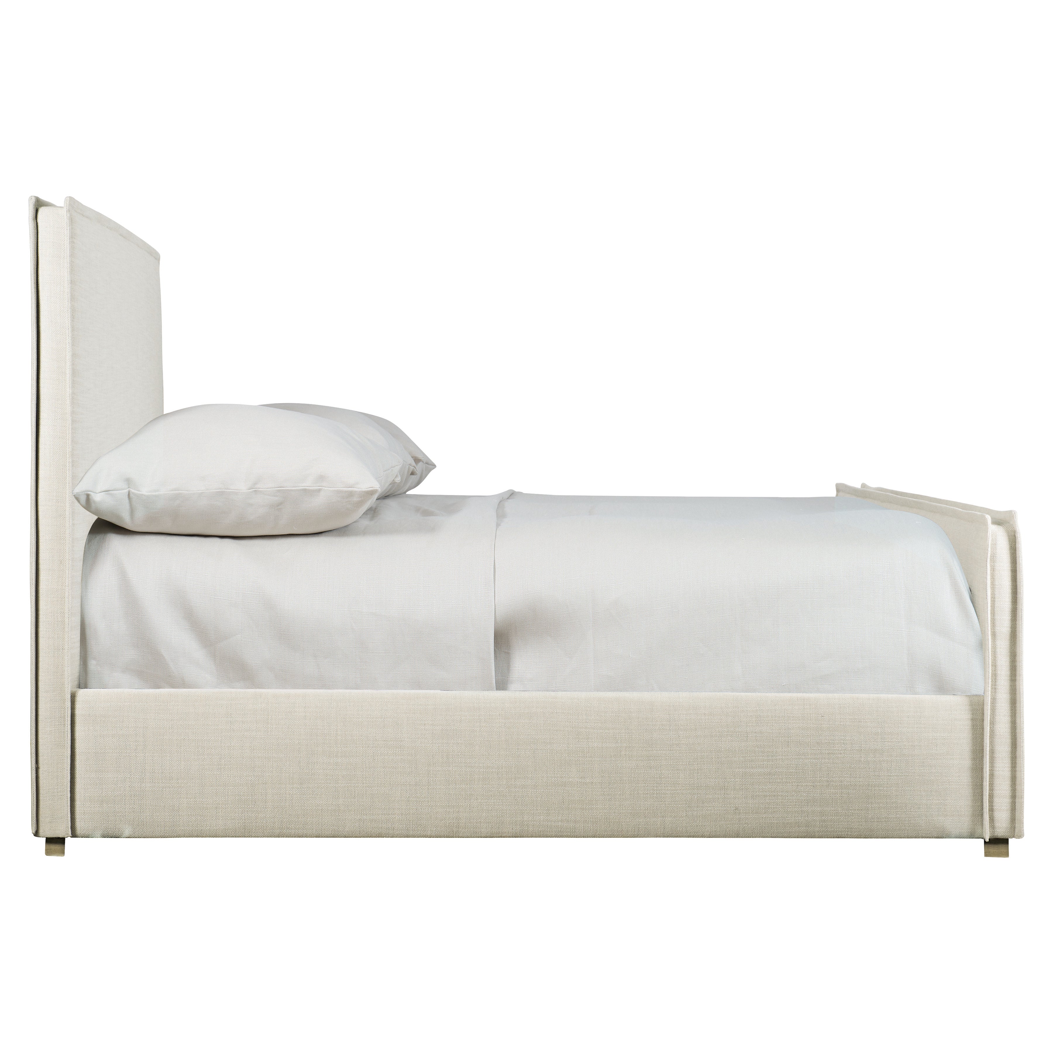 Sawyer King Panel Bed with Light Grey Upholstery