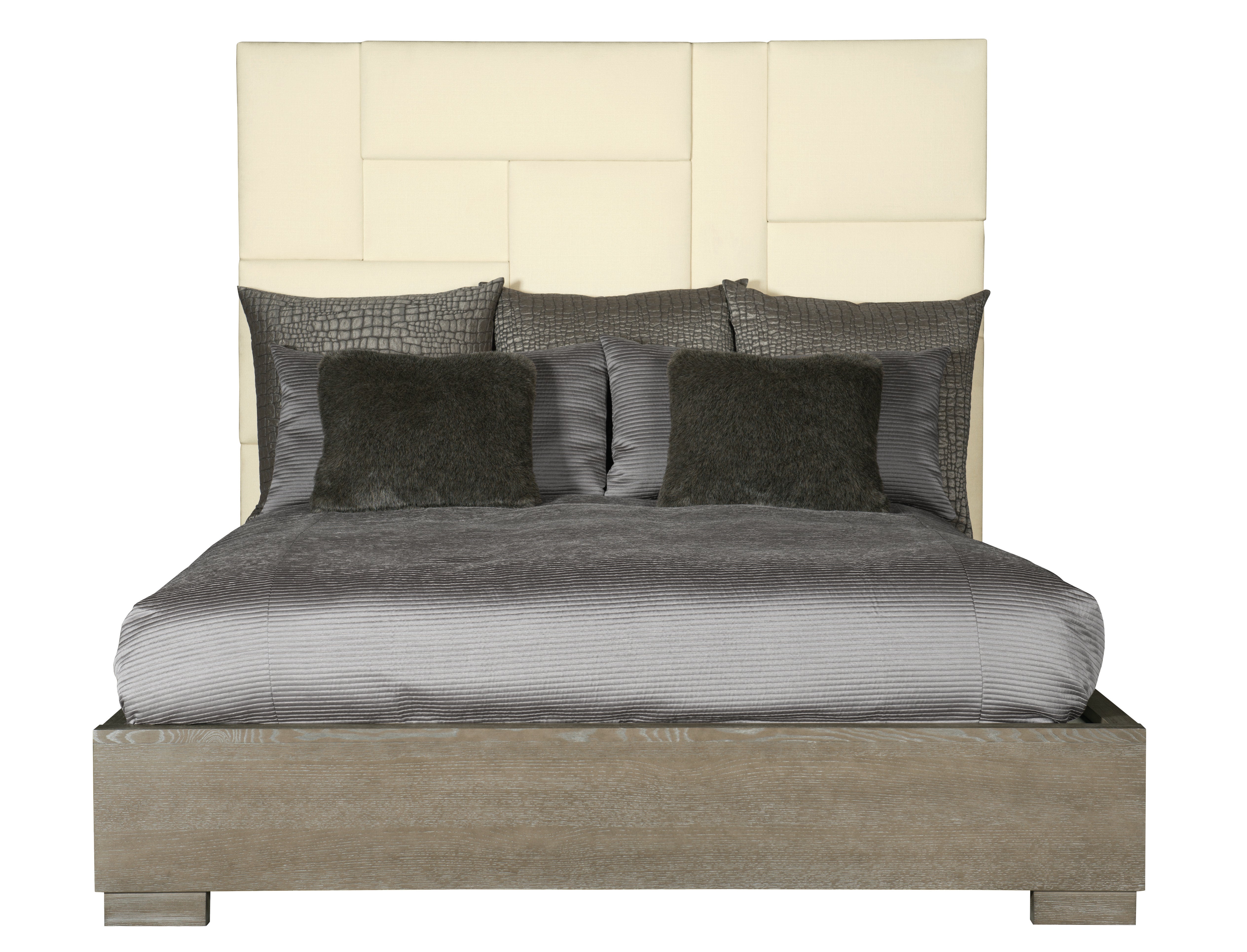 Mosaic Upholstered King Panel Bed