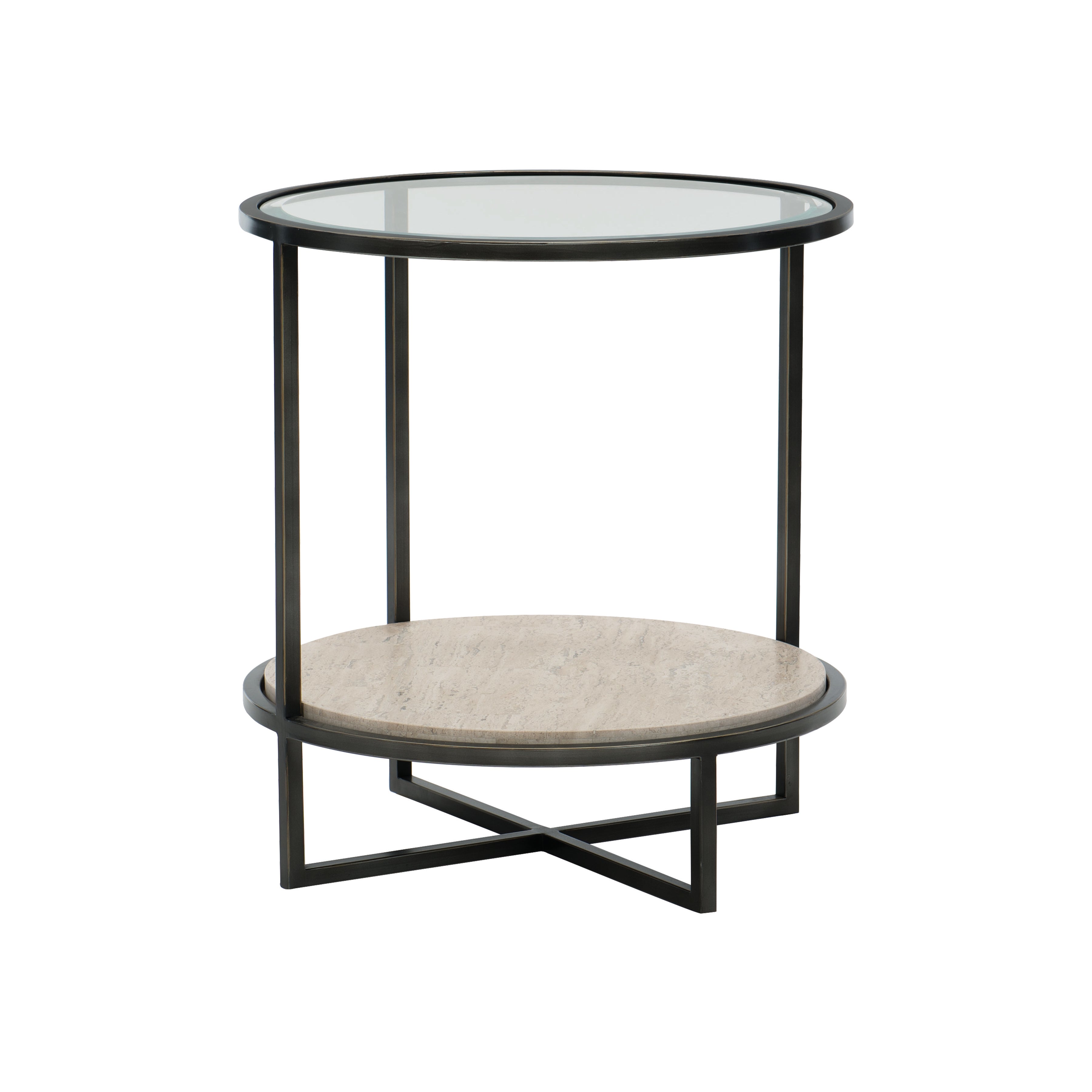 Harlow Metal Round Chairside Table