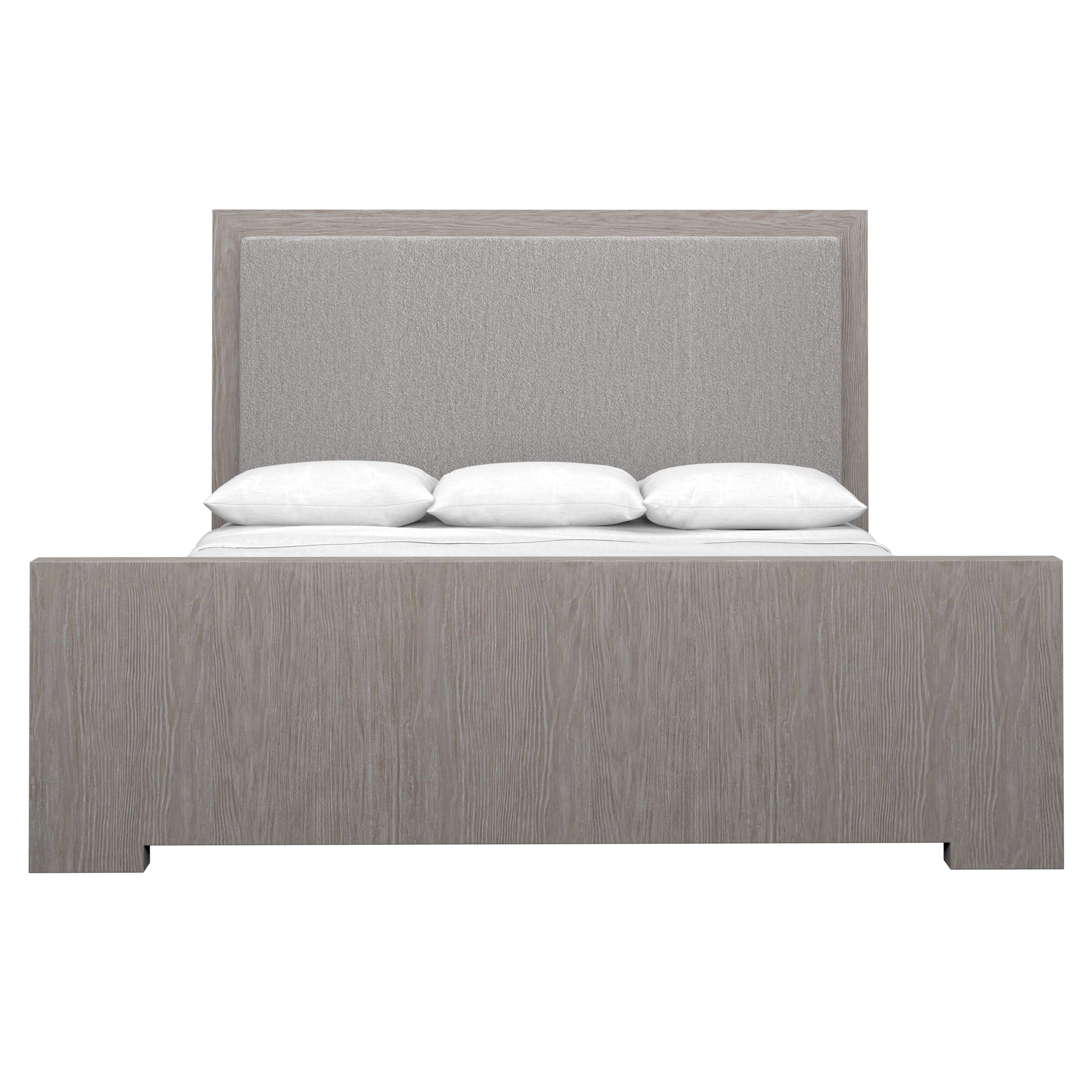 Trianon King Panel Bed in Gris Wood Finish