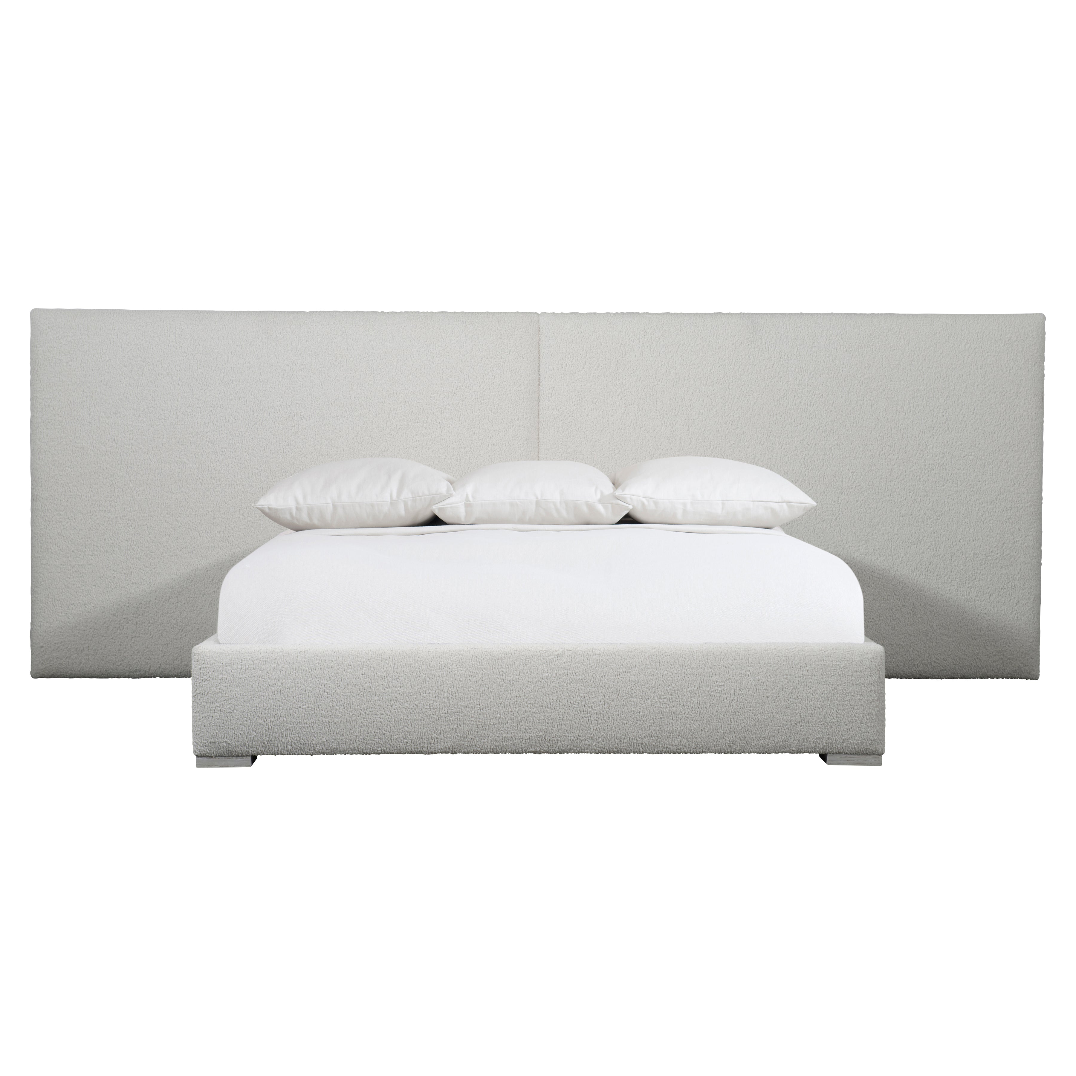 Solaria King Dual Headboard Fully Upholstered Panel Bed