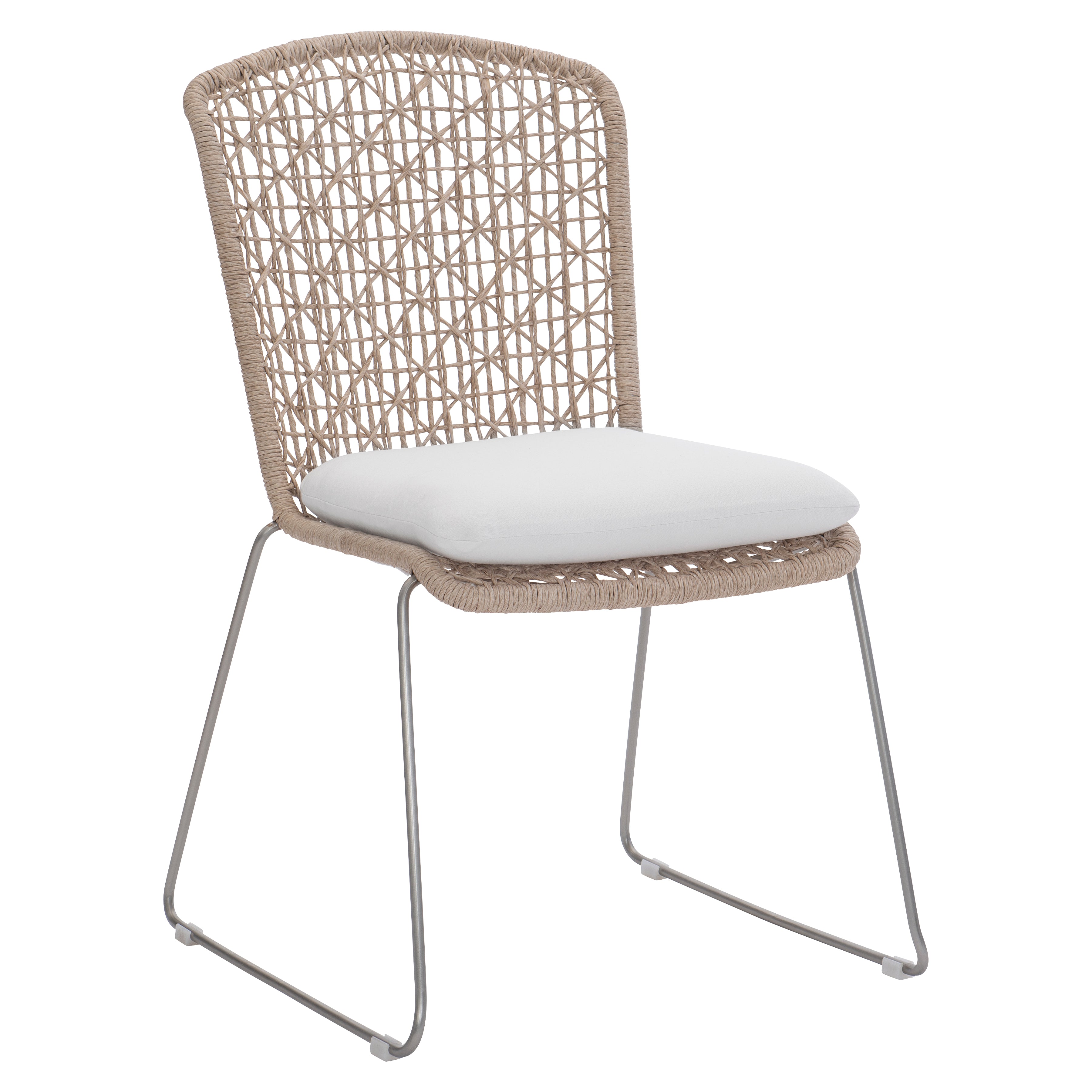Carmel Outdoor Side Chair with Seat Pad - Quick Ship