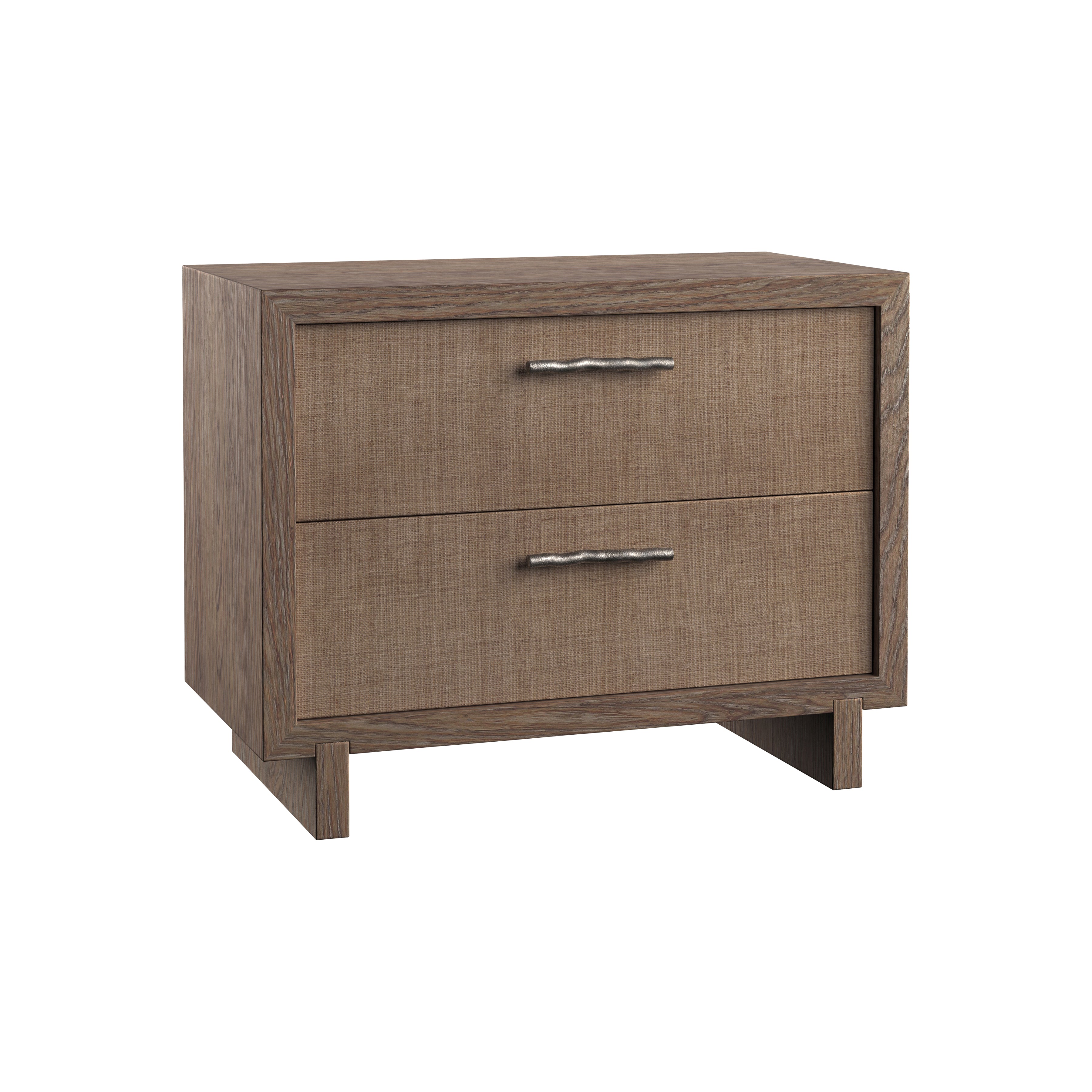 Casa Paros Nightstand with Woven Drawer Fronts