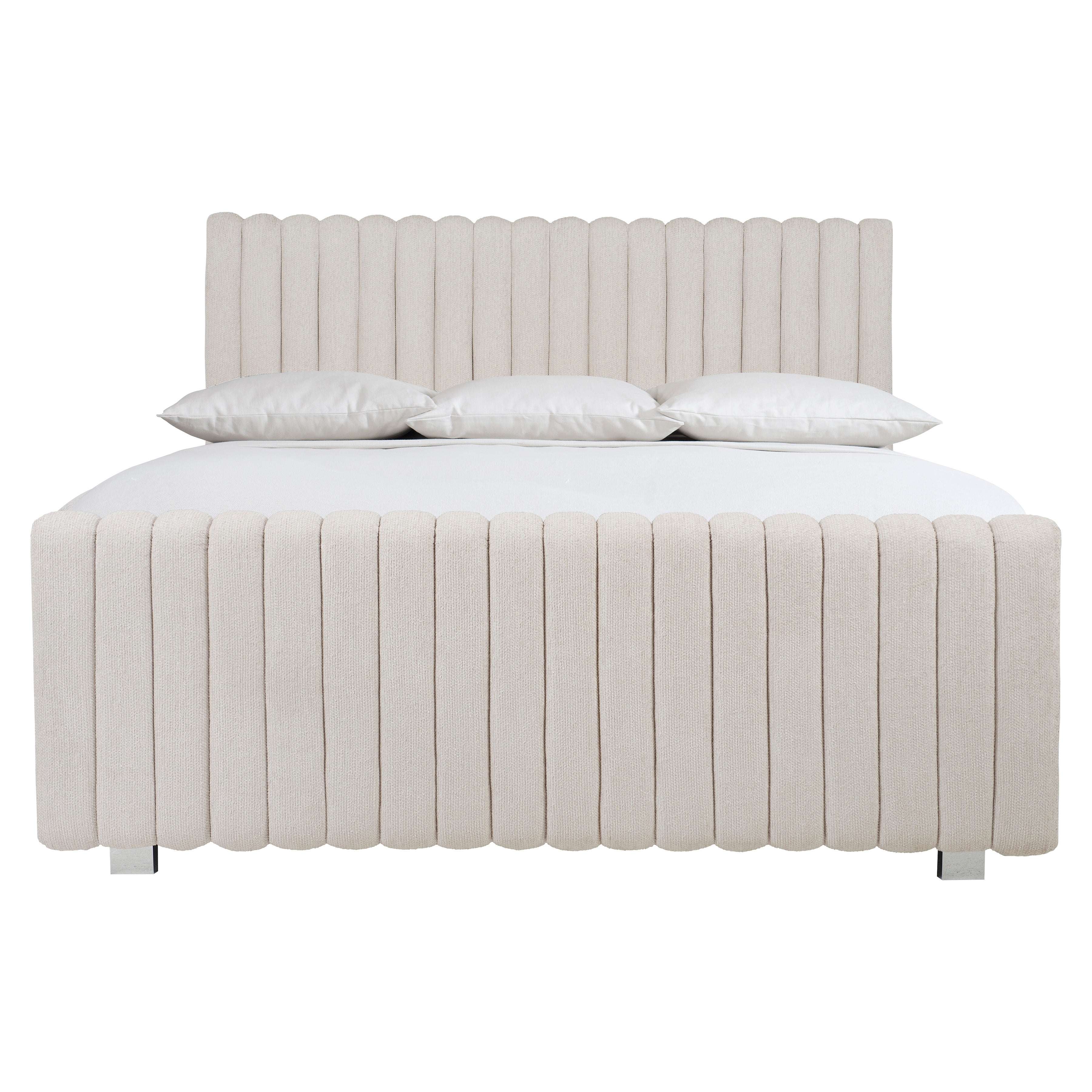 Silhouette Channel Upholstered California King Panel Bed