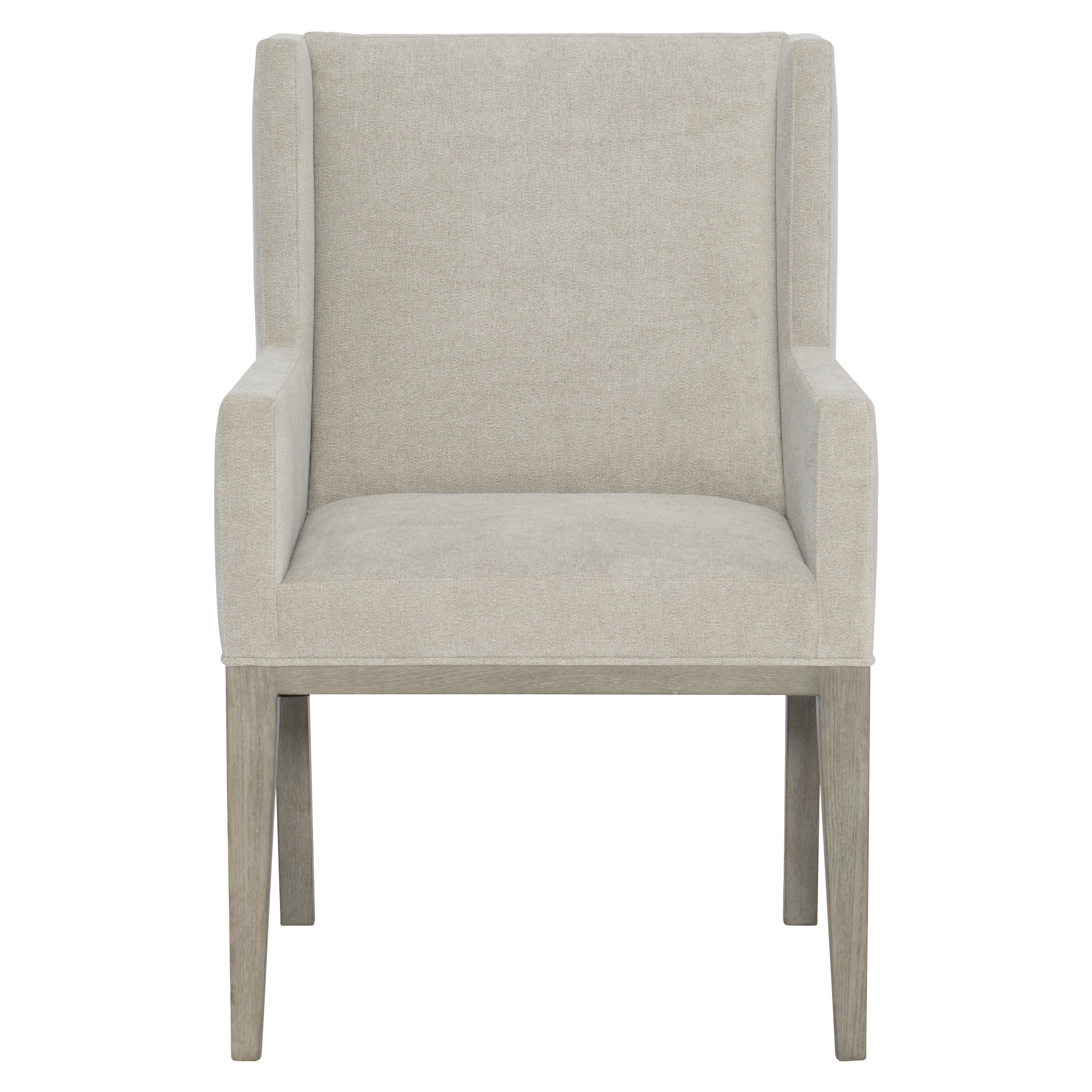 Linea Upholstered Arm Chair in Cerused Greige Finish