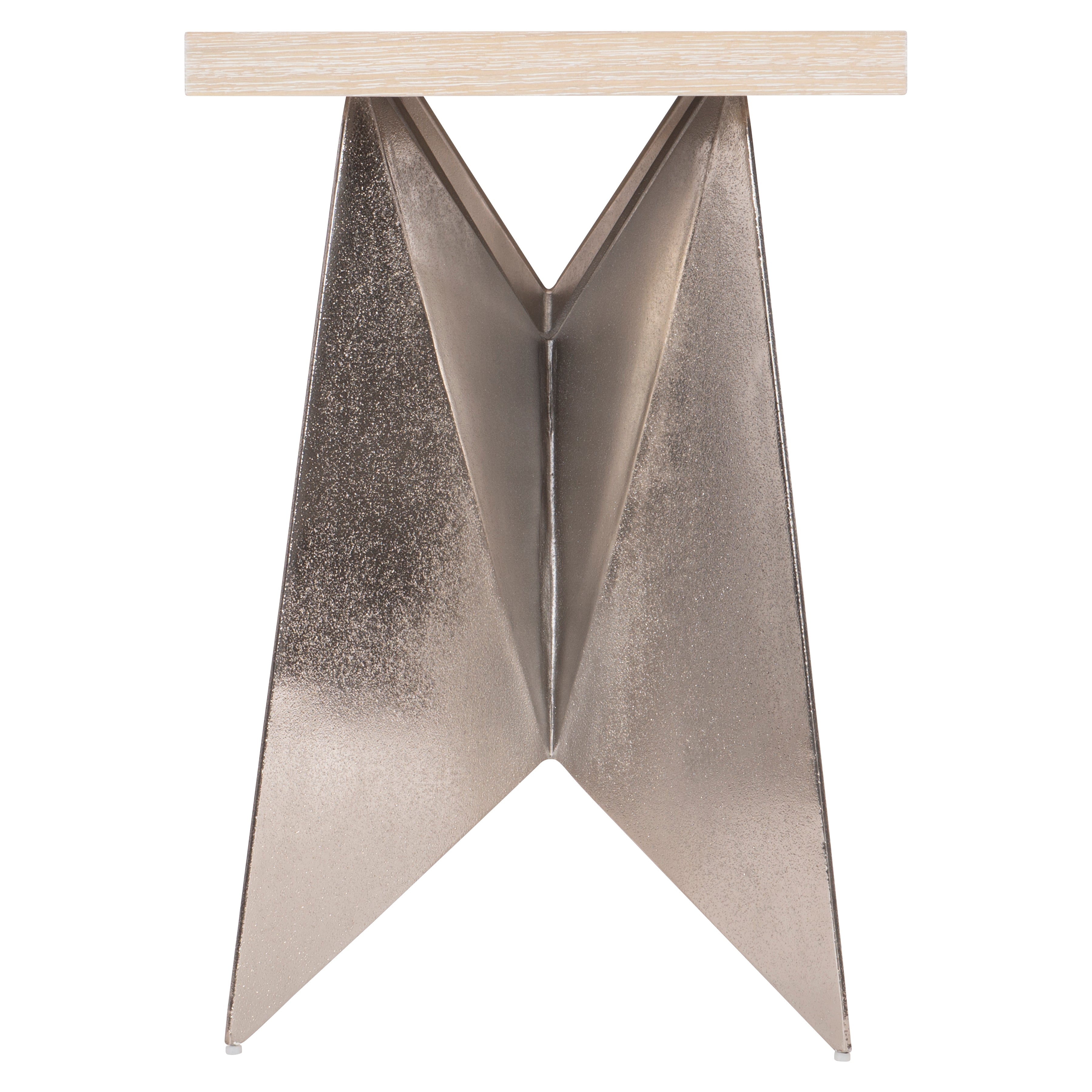 Solaria Console Table with 2 Metal Origami-inspired Bases