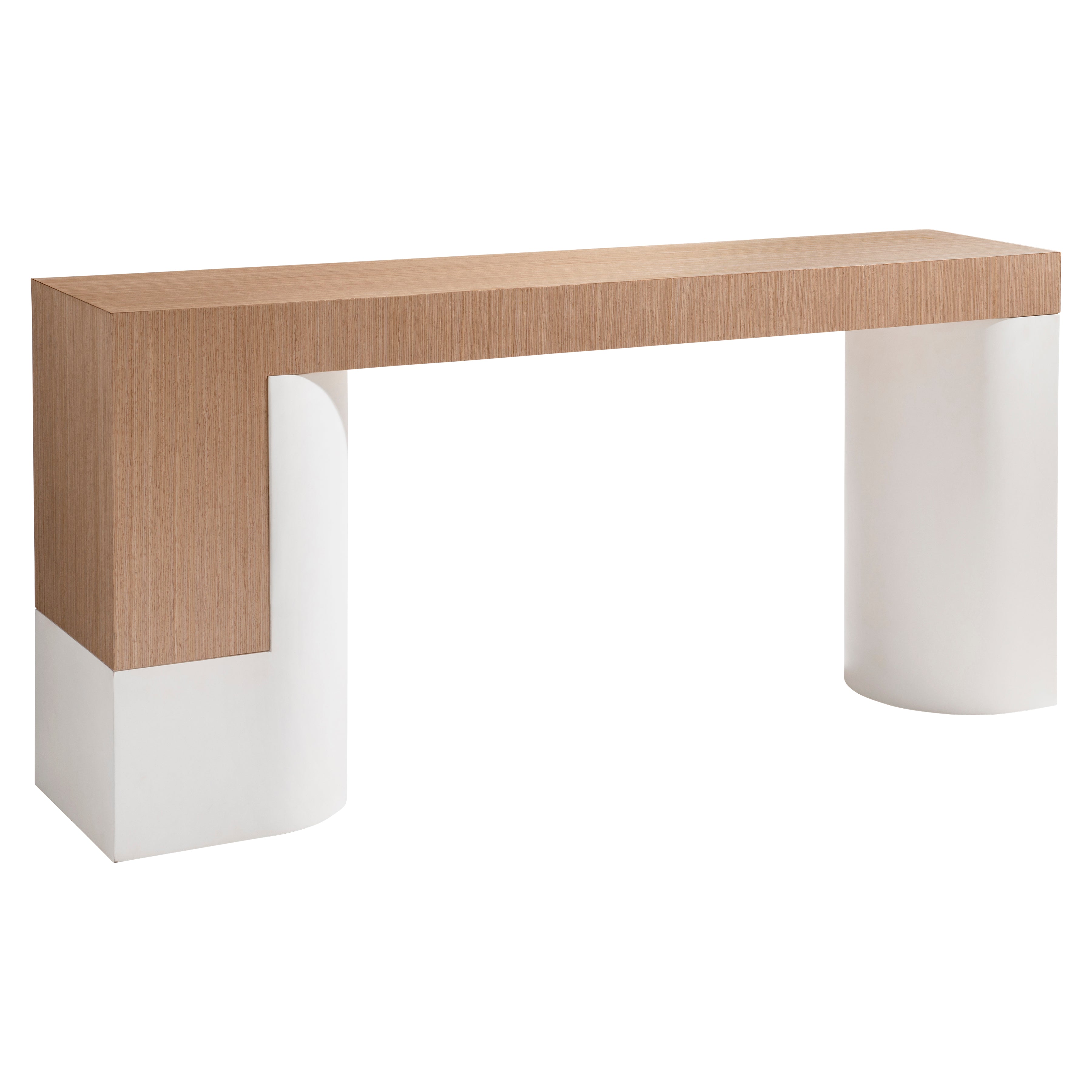 Modulum Console Table with 2 Pedestal Bases