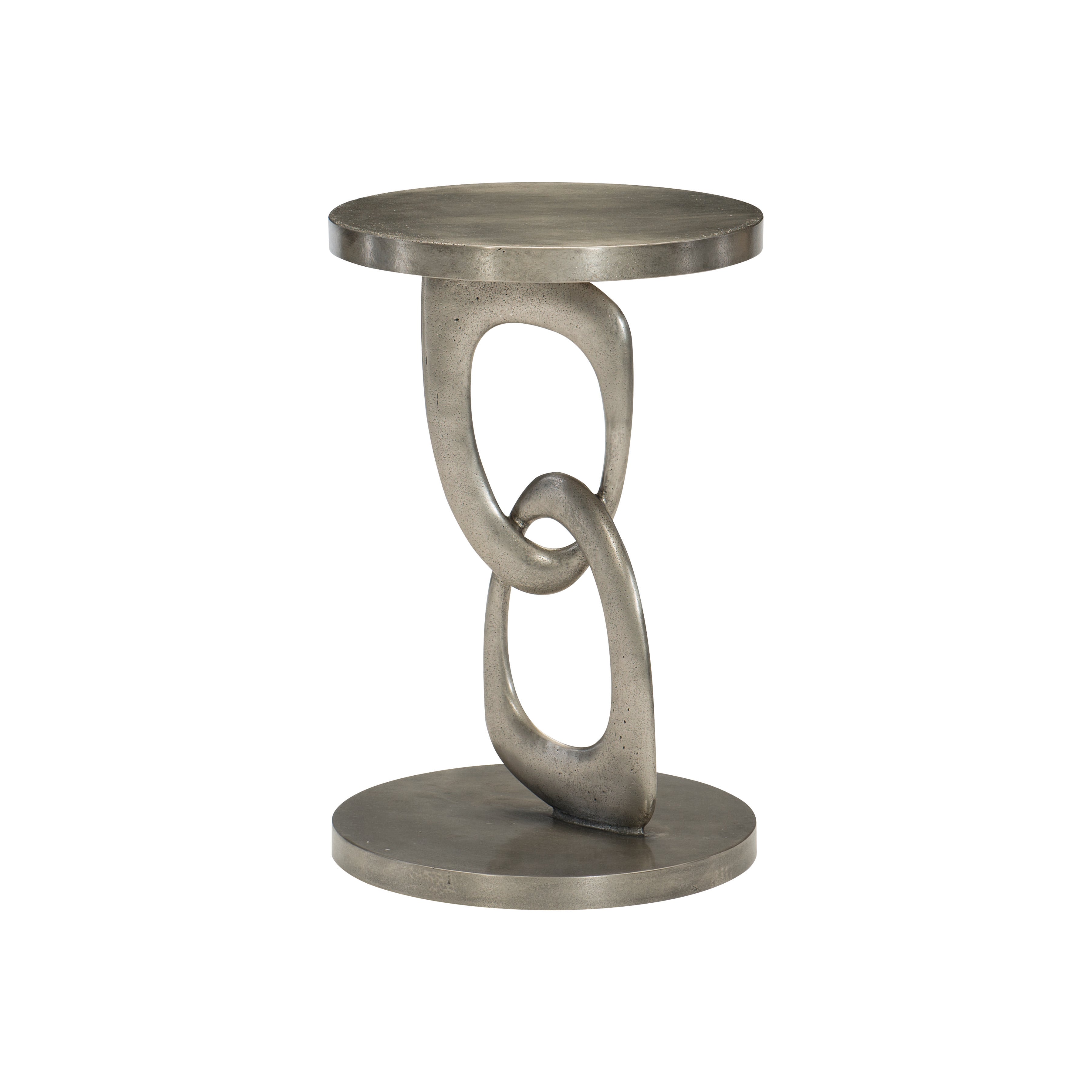 Linea Metal Round Chairside Table