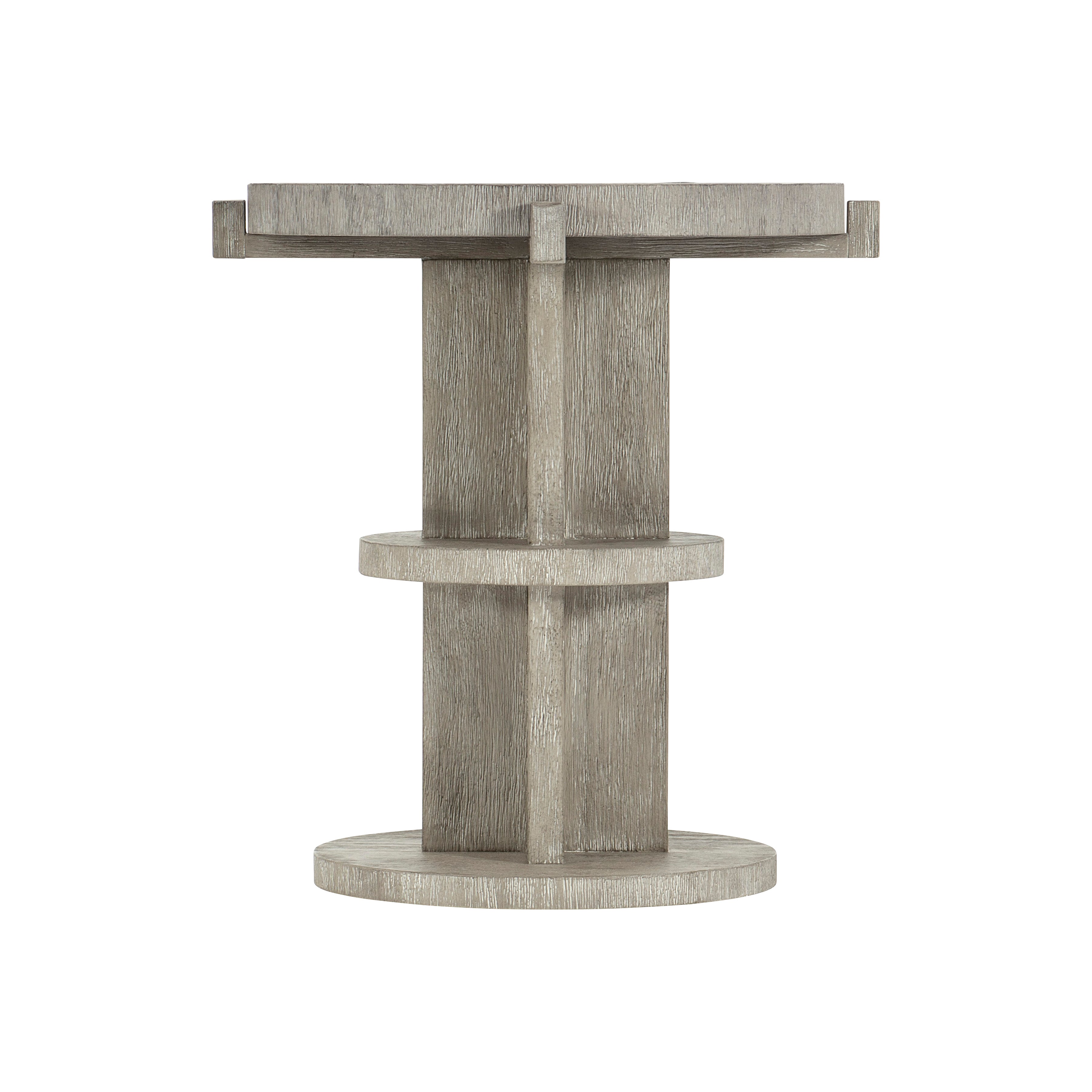 Foundations Round Side Table in Light Shale Finish