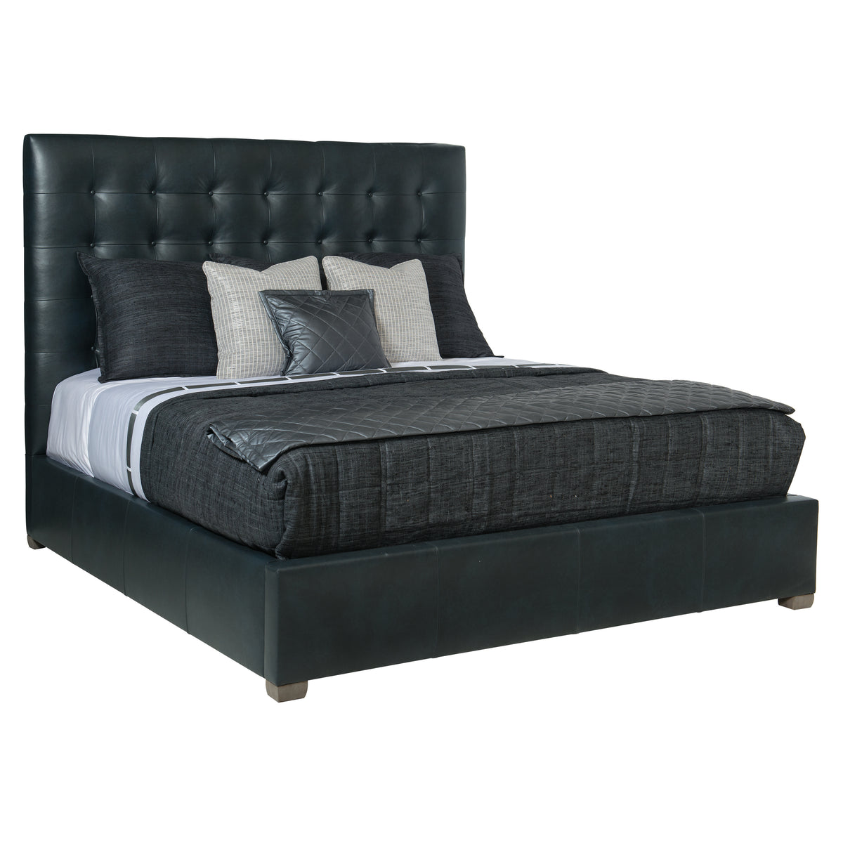 Avery Leather Panel Bed | Queen