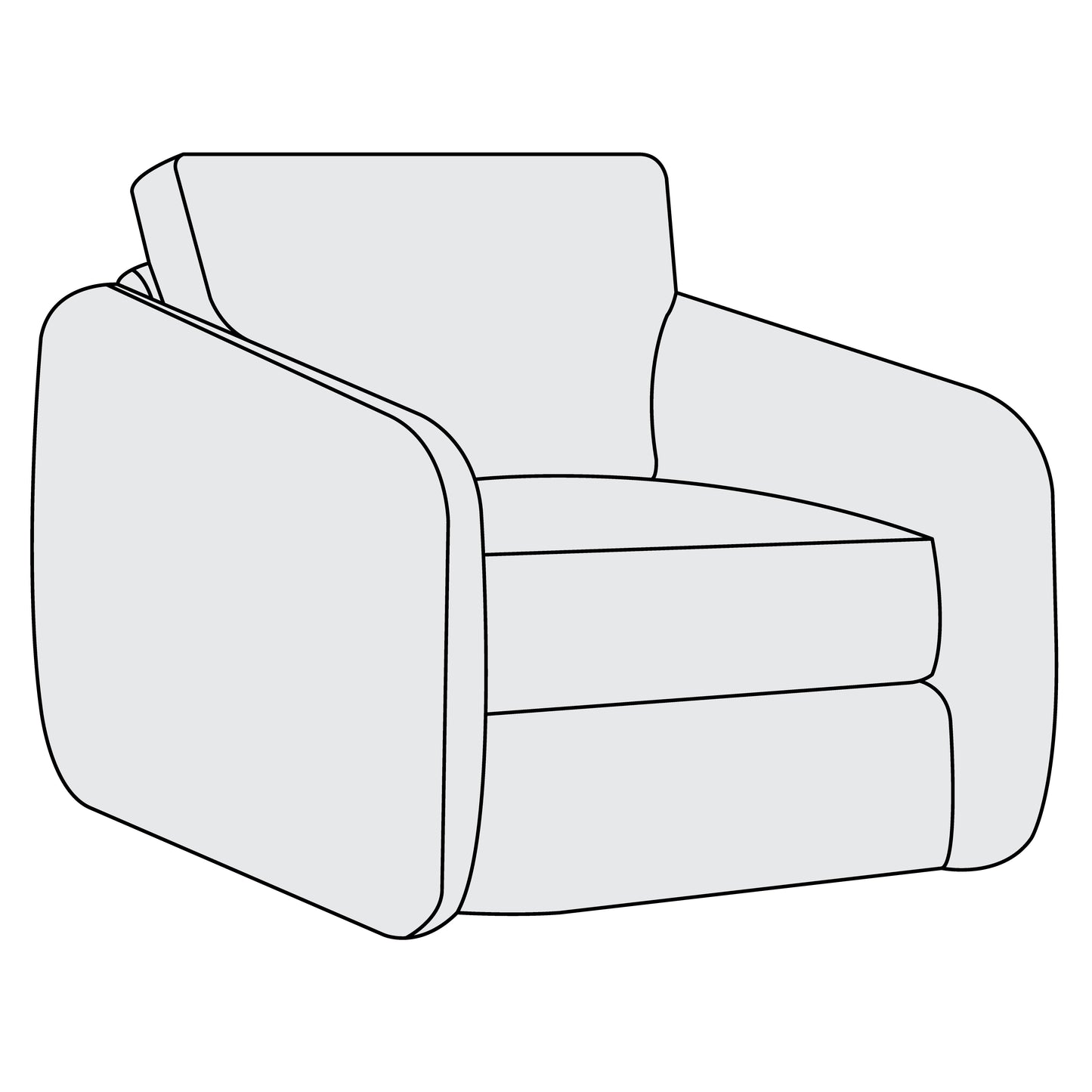Soleil Fabric Swivel Chair
