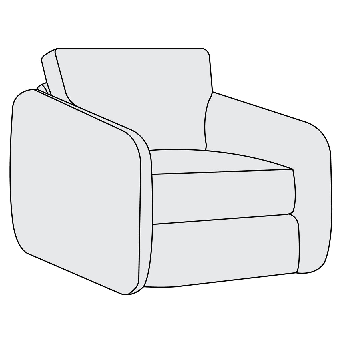 Soleil Fabric Swivel Chair
