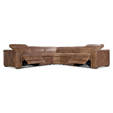 Lioni Leather Power Motion Sectional