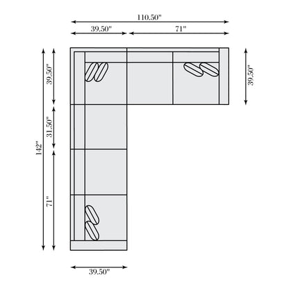 Lars Leather Sectional