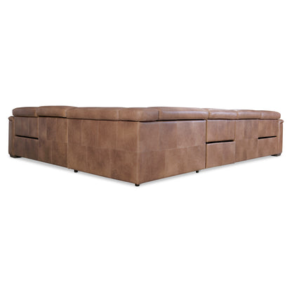Lioni Leather Power Motion Sectional