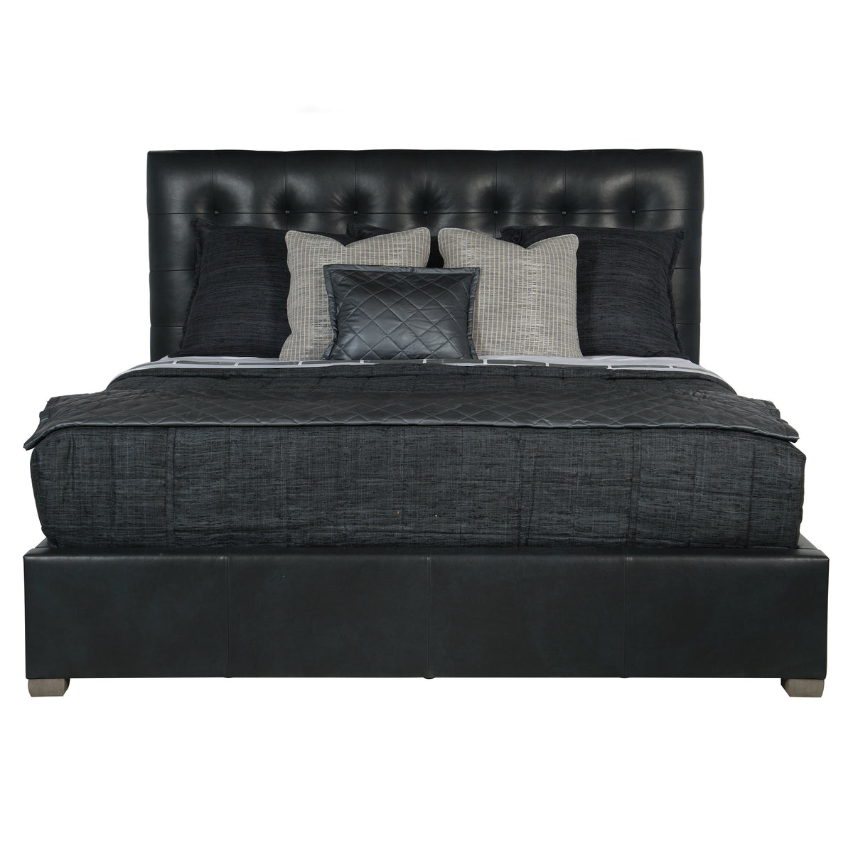 Avery Leather Panel Bed | King