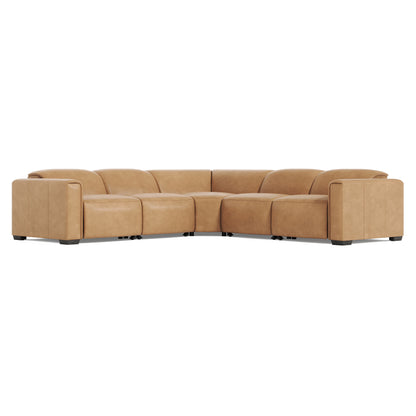 Billings Leather Power Motion Sectional