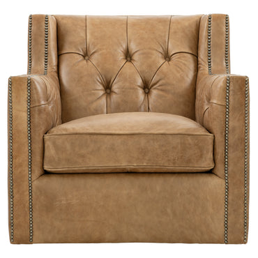 Candace Leather Swivel Chair