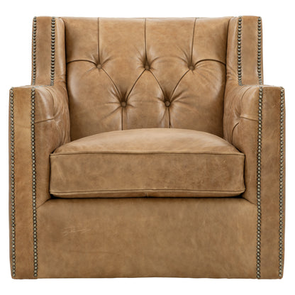 Candace Leather Swivel Chair