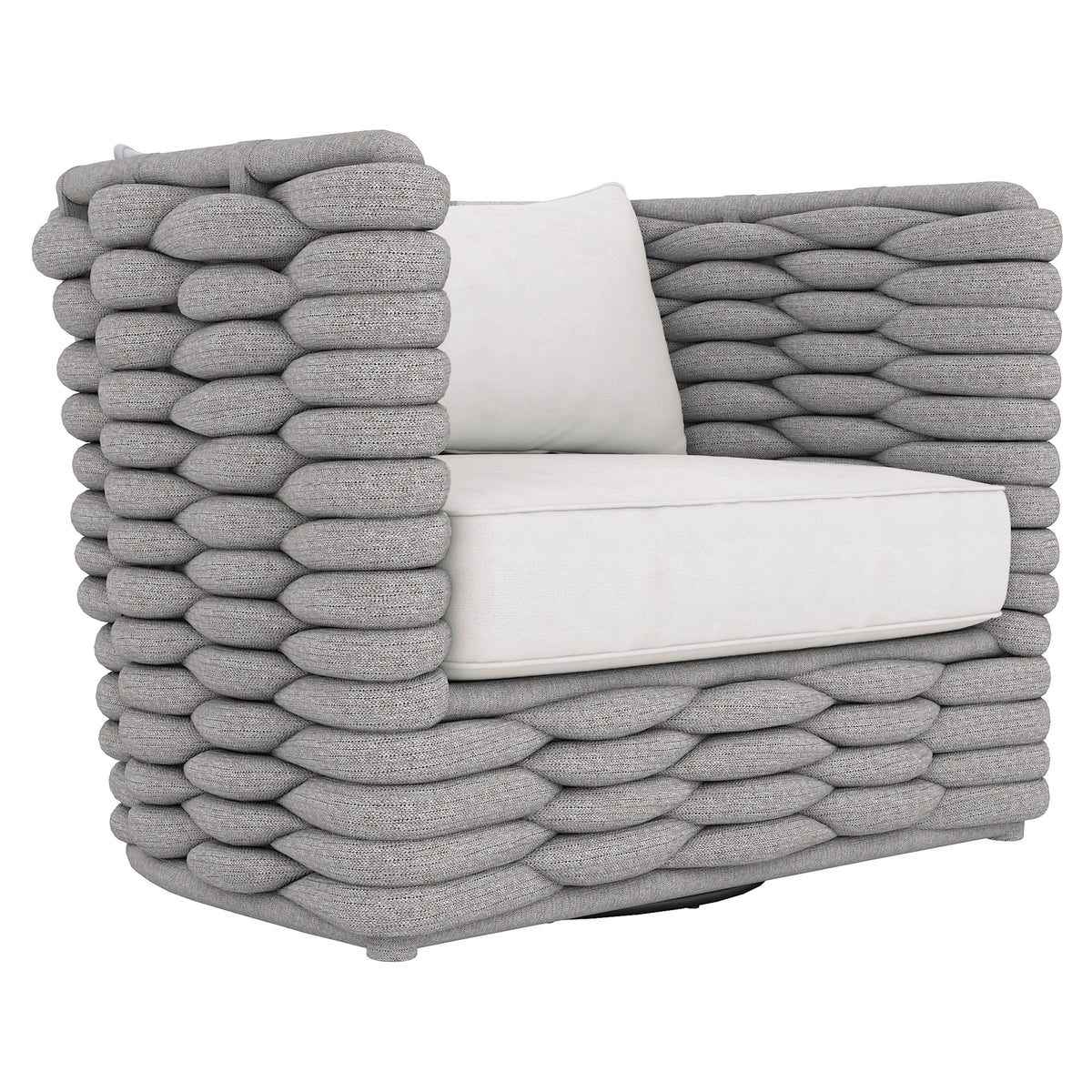 Wailea Nordic Gray Outdoor Swivel Chair