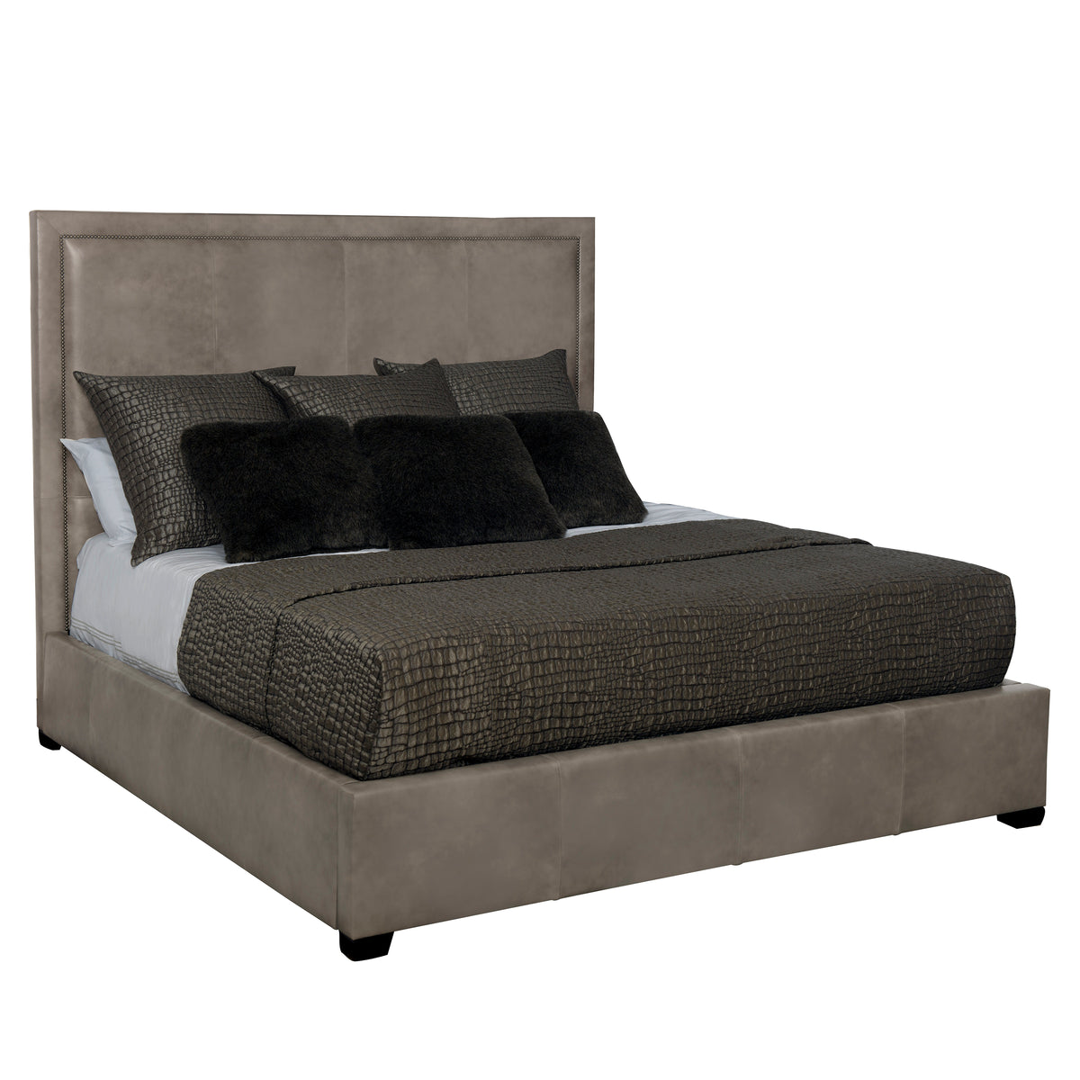 Morgan Leather Panel Bed