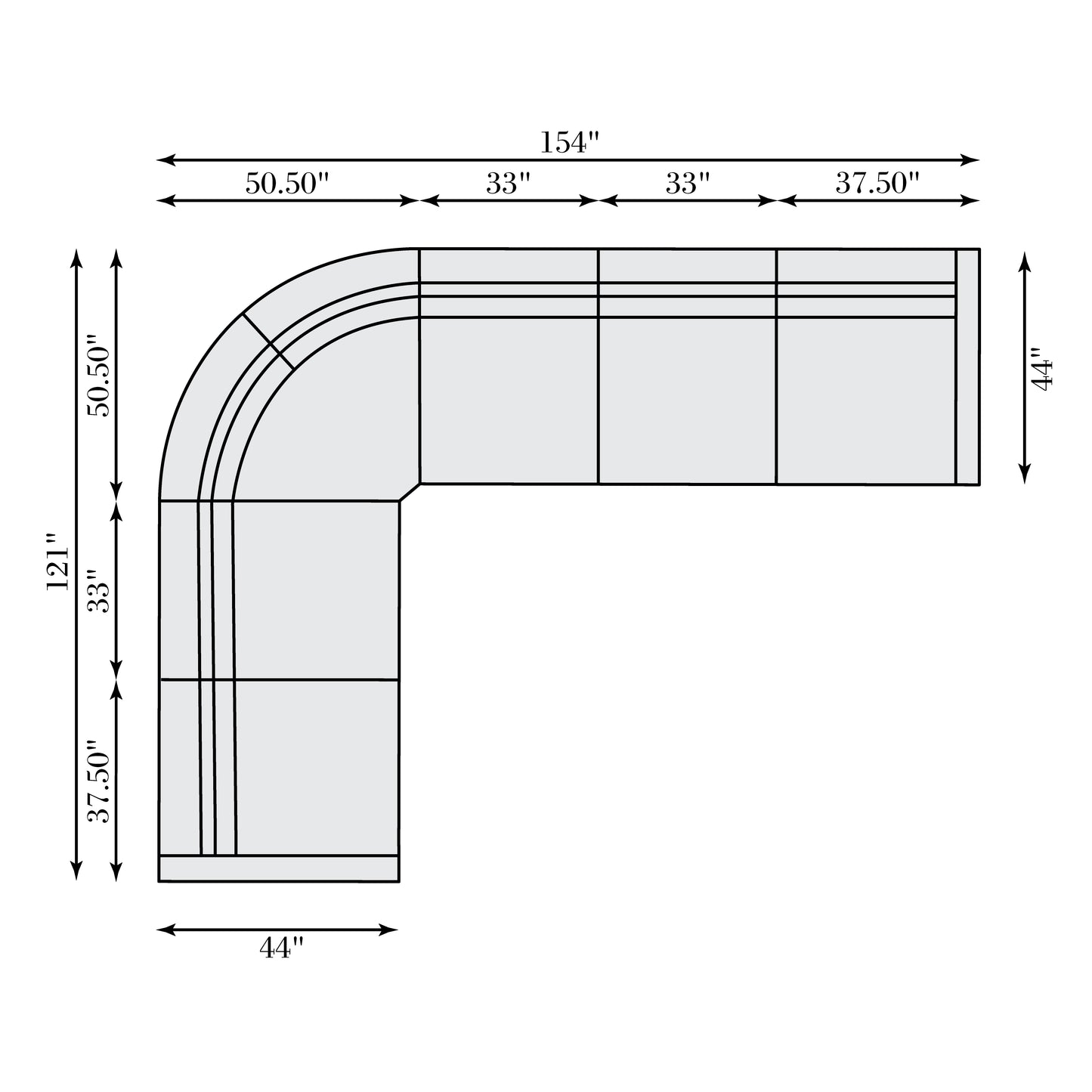 Gio Fabric Power Motion Sectional