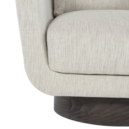 Gemma Leather-Fabric Swivel Chair