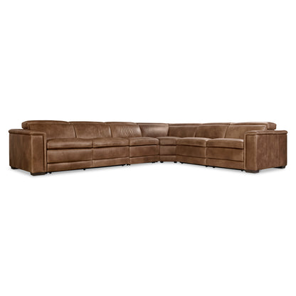 Lioni Leather Power Motion Sectional