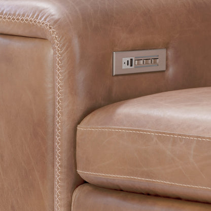 Lioni Leather Power Motion Sectional