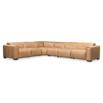 Billings Leather Power Motion Sectional