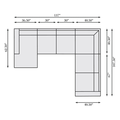 Dawkins Leather Sectional
