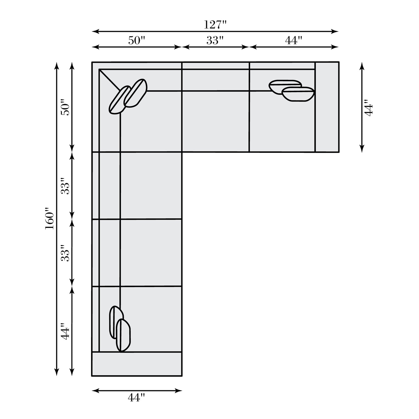 Bliss Fabric Power Motion Sectional