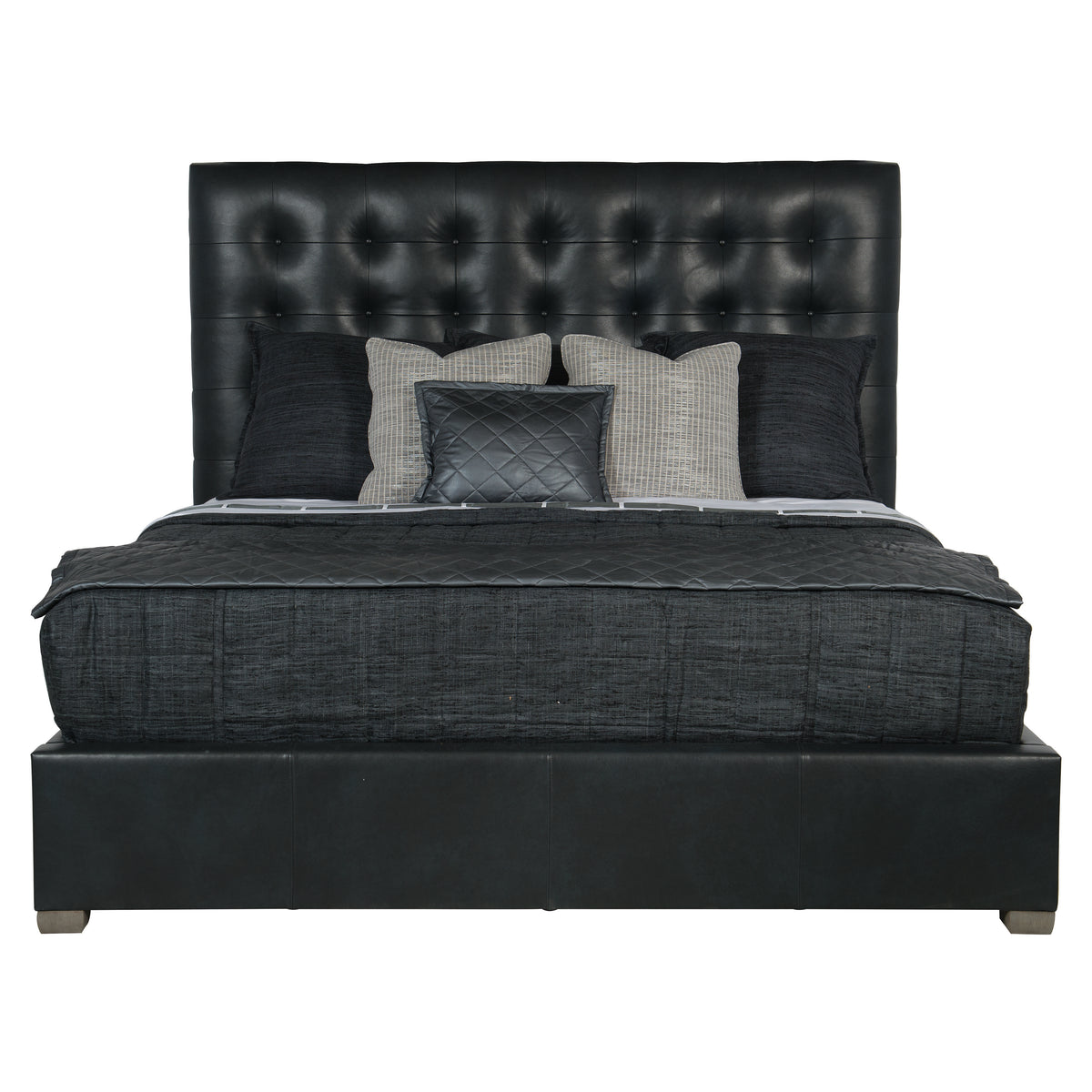 Avery Leather Panel Bed | King
