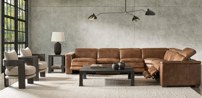 Lioni Leather Power Motion Sectional