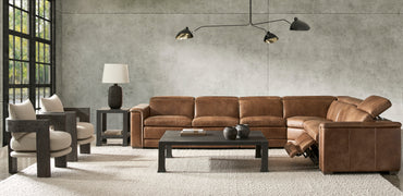 Lioni Leather Power Motion Sectional