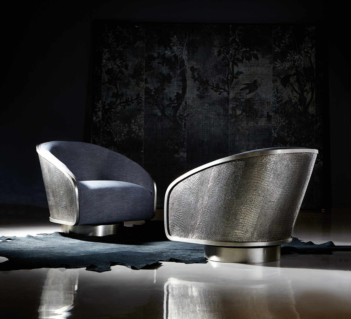 Miles Fabric Swivel Chair