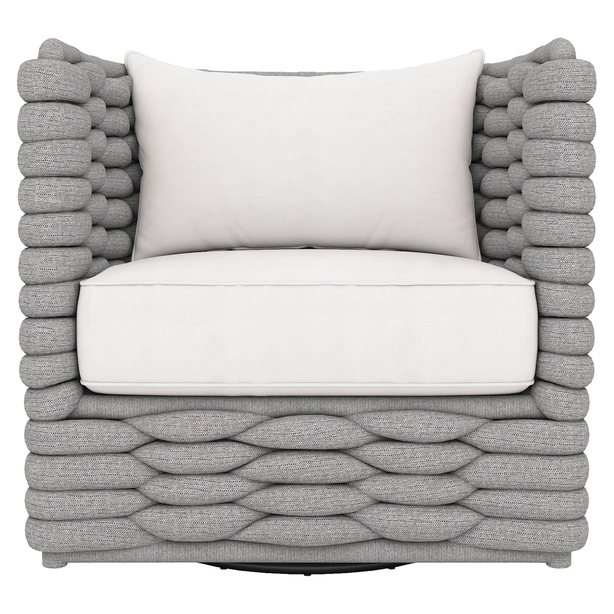 Wailea Nordic Gray Outdoor Swivel Chair