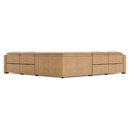 Billings Leather Power Motion Sectional