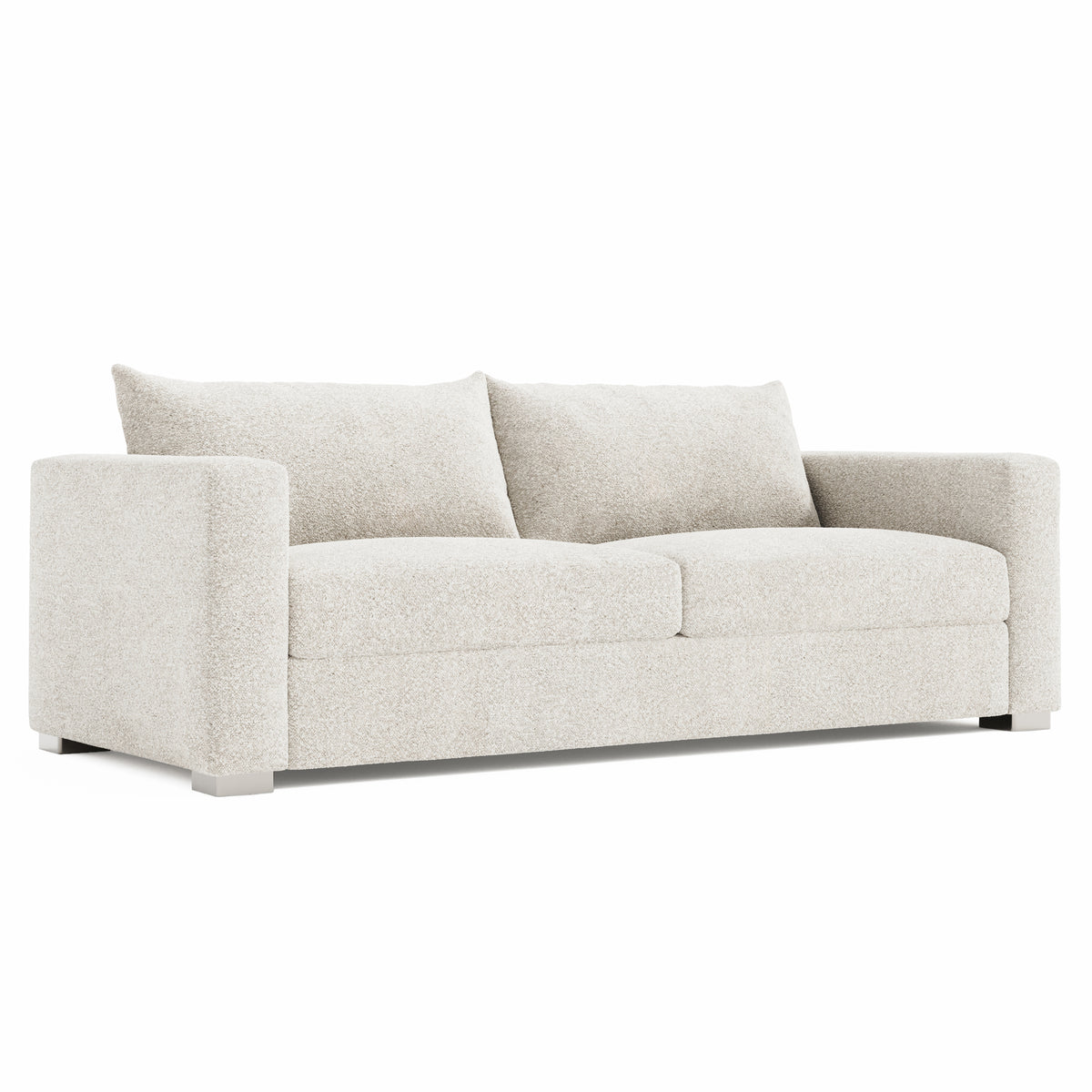 Helena Fabric Sofa Without Pillows Metal Foot