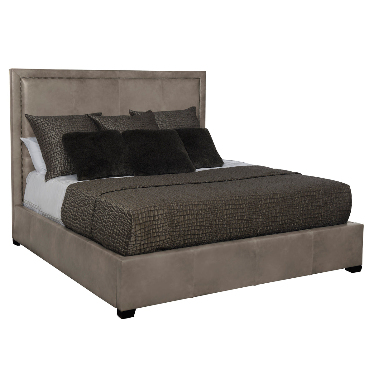 Morgan Leather Panel Bed